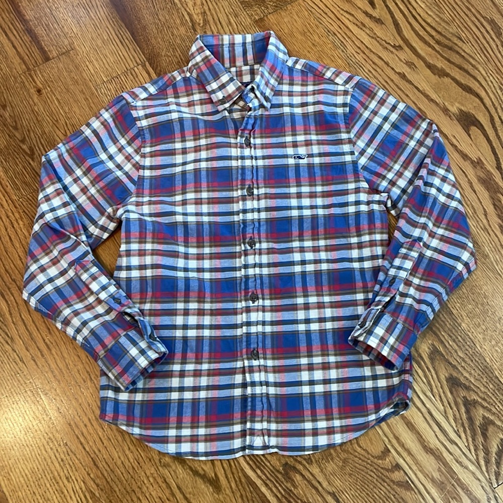 Boy’s Vineyard Vines Button Up/Button Down Whale Shirt. Size 7. Like New. - Picture 2 of 10